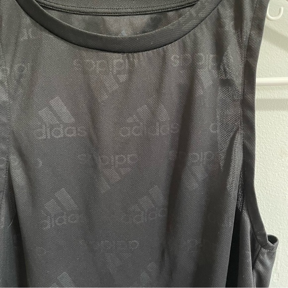 Adidas Running Tank Top Black 2XS Holographic Style Logo Reflective Back Women’s - Picture 3 of 11